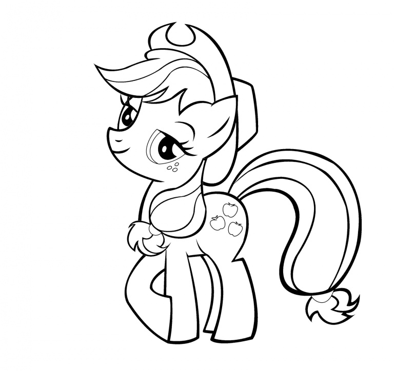 Cute Apple Jack Coloring Page