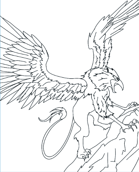 Cute Griffin Coloring Page