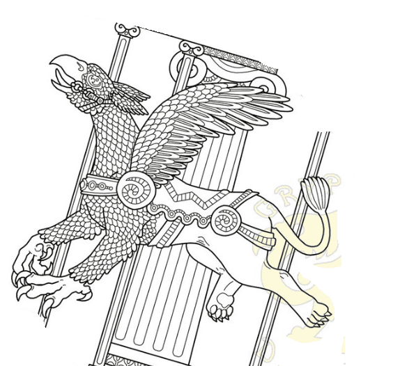 Cute Gryphon Image Coloring Page