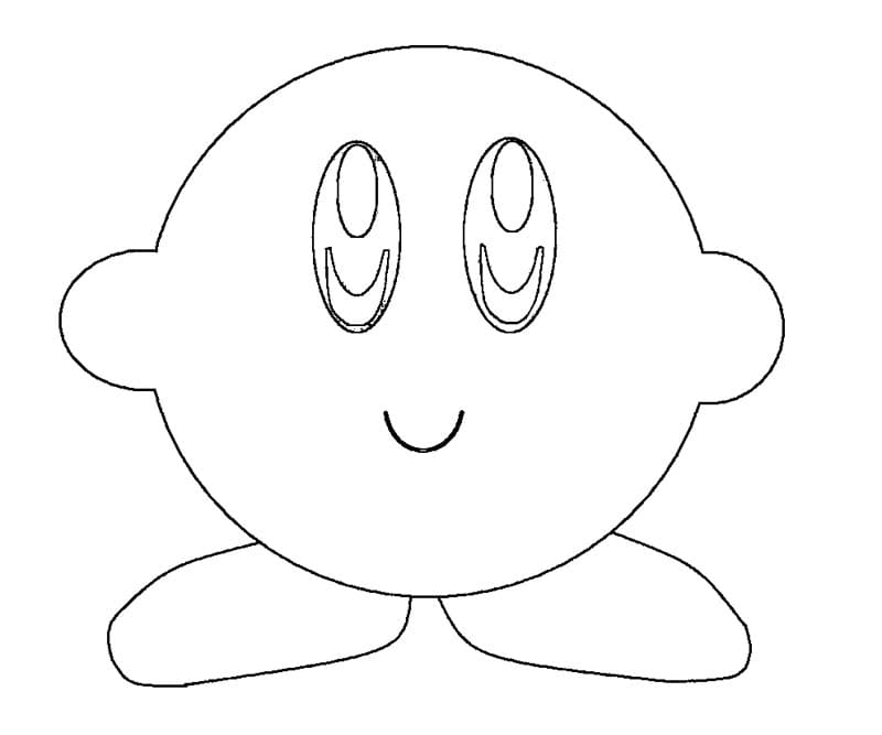 Cute Kirby Image Coloring Page