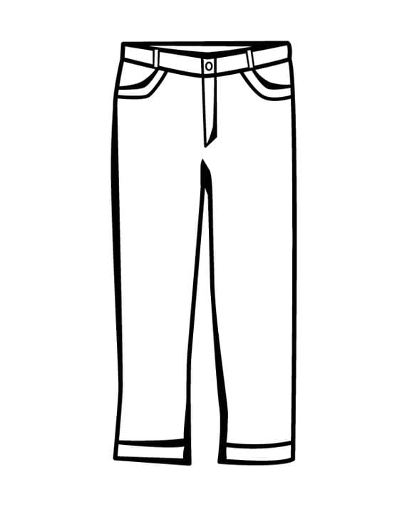 Cute Pants Engaging Image For Kids Coloring Page