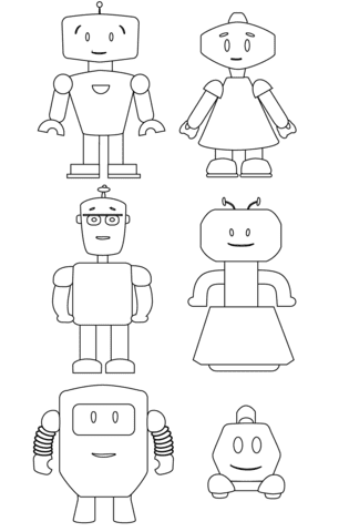 Cute Robots Free Printable