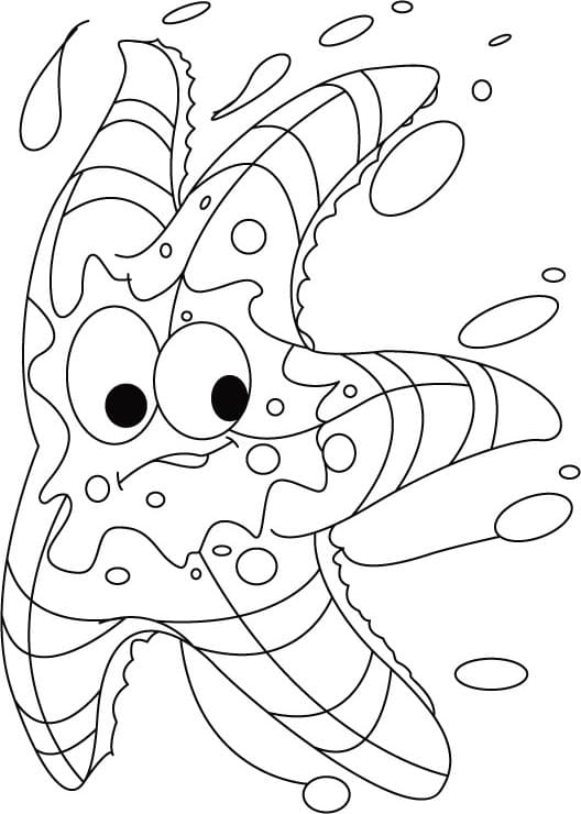 Cute Starfish Kids Coloring Page