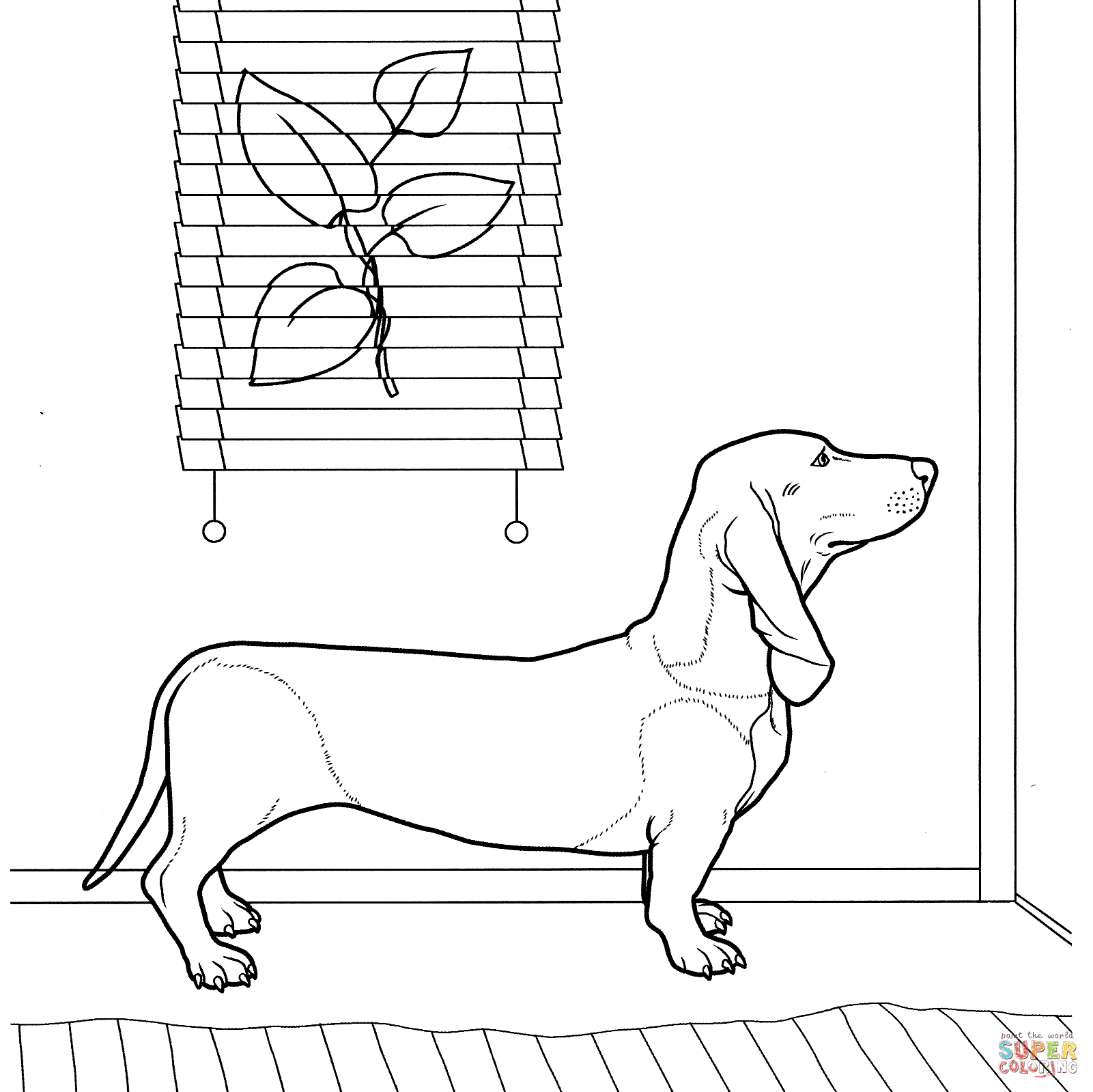 Dachshund Dog Picture Free Printable Coloring Page
