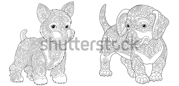 Dachshund With Tongue Out Coloring Free Printable