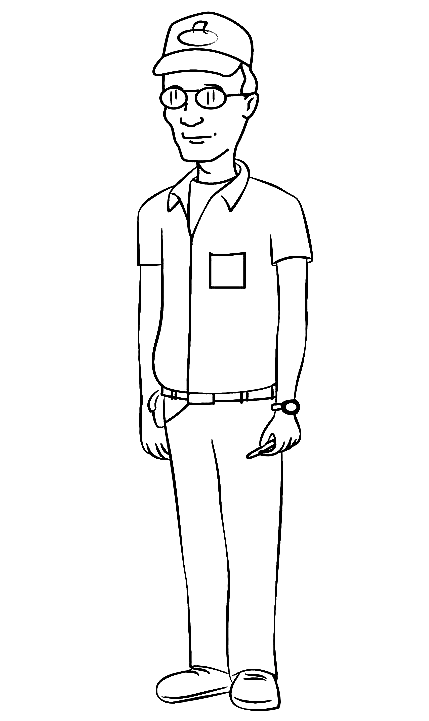 Dale Gribble Coloring Page