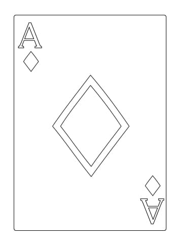 Diamond Card Coloring Page