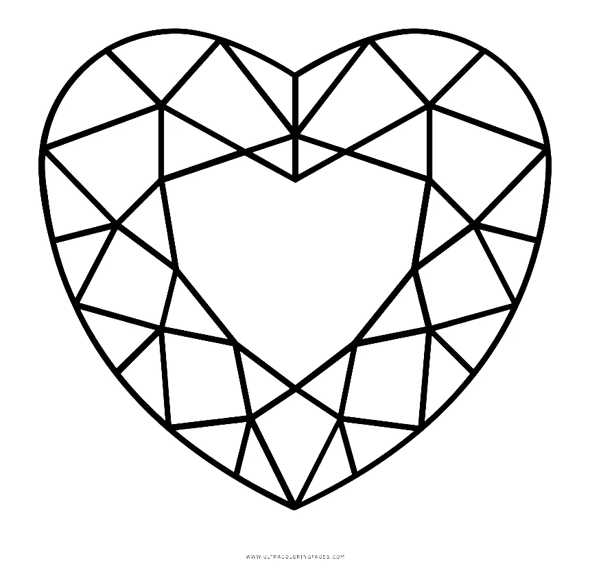 Diamond Cute For Kids Coloring Page