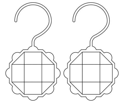 Diamond Earring Picture Coloring Page