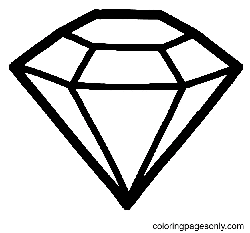 Diamond For Kids Coloring Page
