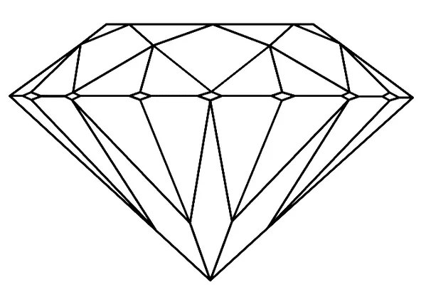 Diamond Free For Kids Coloring Page