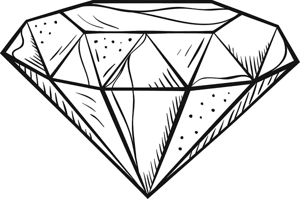 Diamond Image Cute Coloring Page