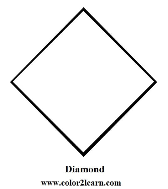 Diamond Shape Coloring Coloring Page