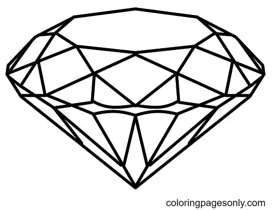 Diamond Shape For Kids Coloring Page