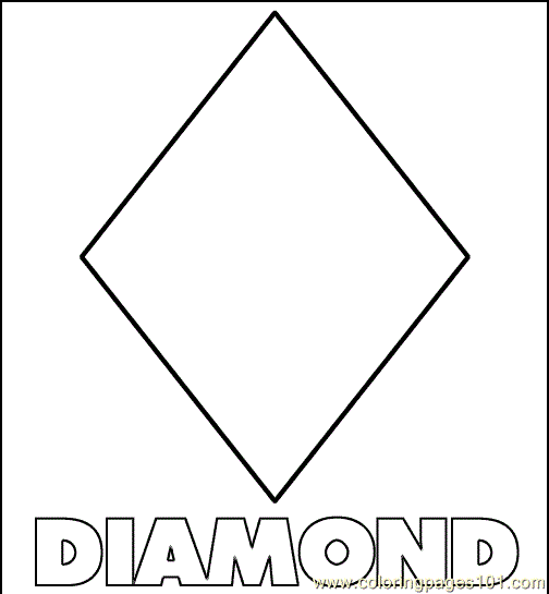 Diamond Shape To Print Coloring Page