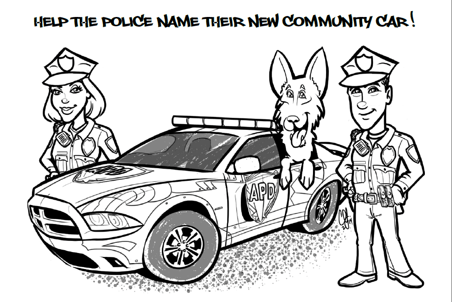Dodge Charger Police Car Picture Coloring Page