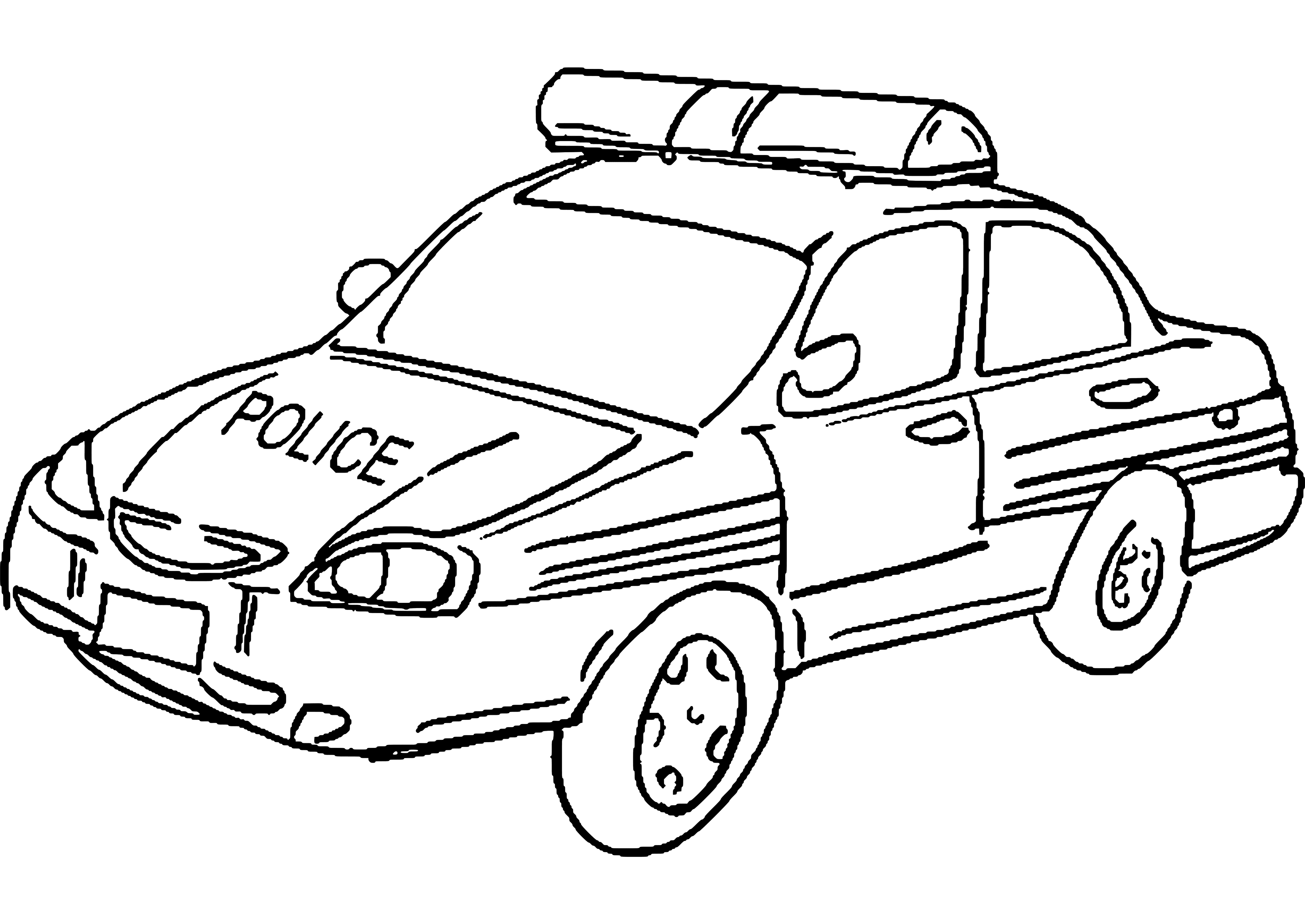 Drawing Police Car Coloring Pages - Coloring Cool