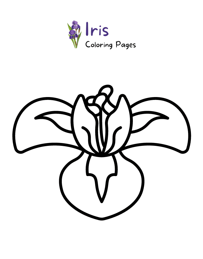 Eye-popping Iris Coloring Page