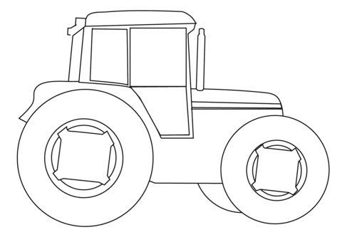 Farm Tractor Printable Coloring Page
