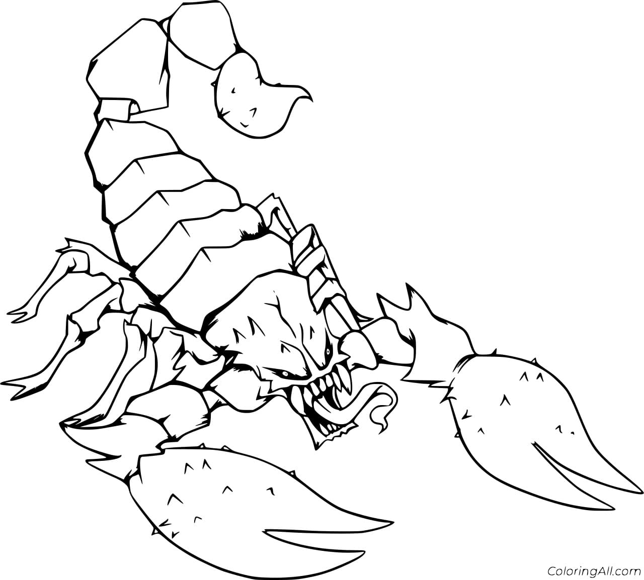 Fierce Scorpion Free Printable Coloring Page