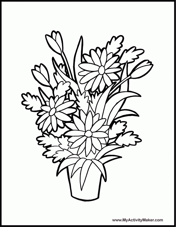 Flower Image Coloring Page