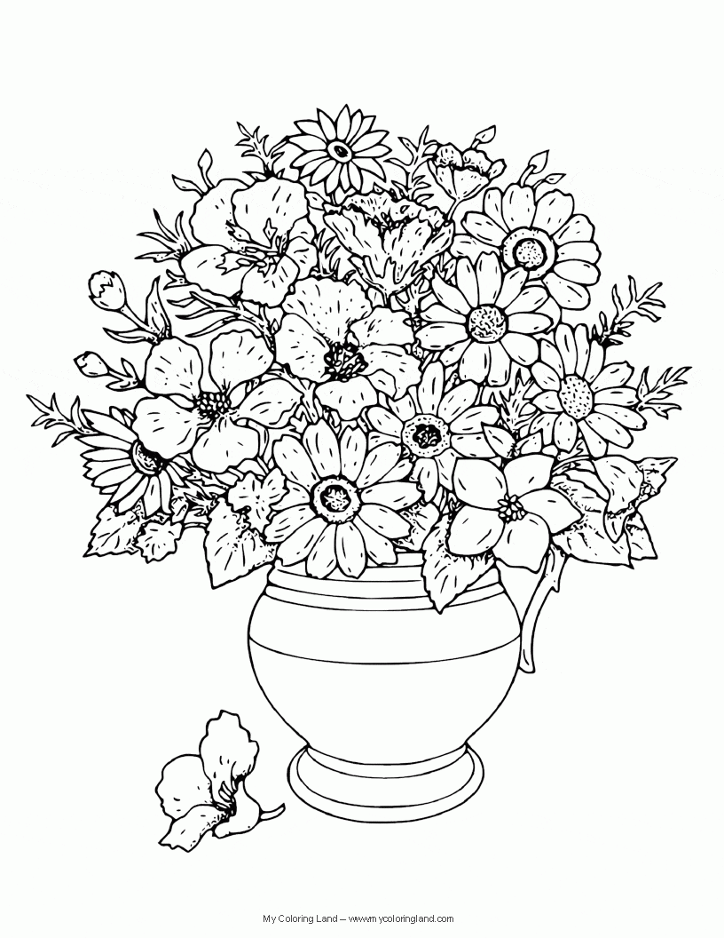 Flower My Coloring Land Coloring Page