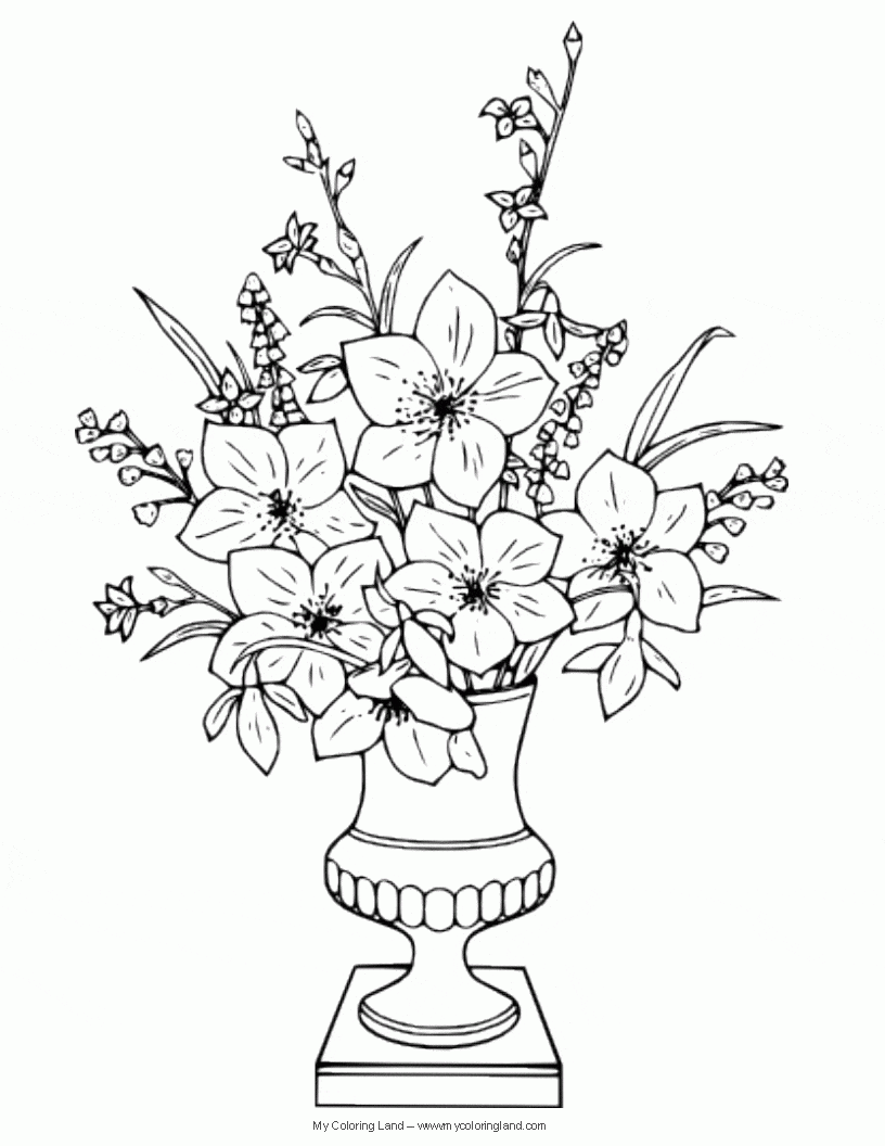 Flower – My Coloring Land Coloring Page