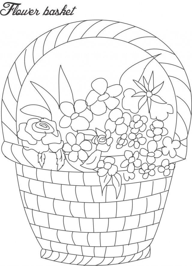 Flower Pot Coloring Printable Page For Kids Coloring Page