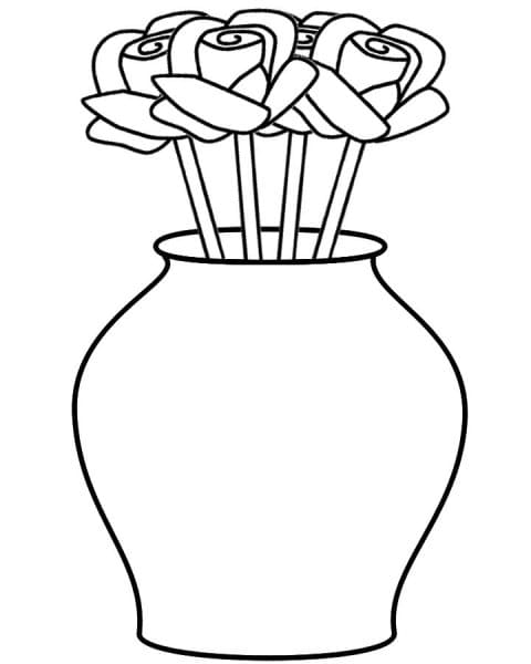 Flower Pot Painting Coloring Page