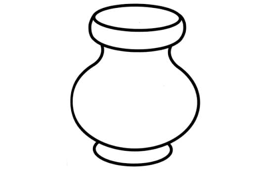 Flower Vase Coloring Image Coloring Page