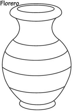 Flower Vase Picture Coloring Page