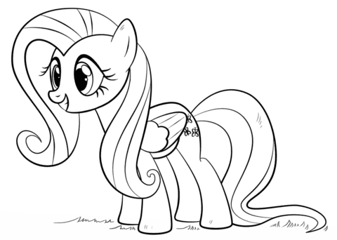 Fluttershy Pony Coloring Page