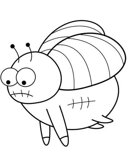 Fly Emoji Cute Coloring Page