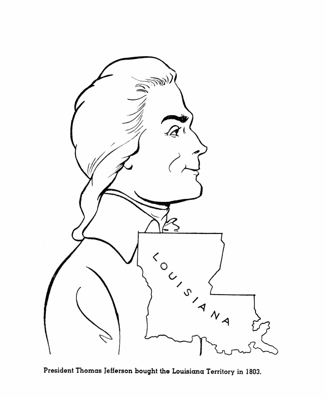 Former American President Cute Image For Kids Coloring Page