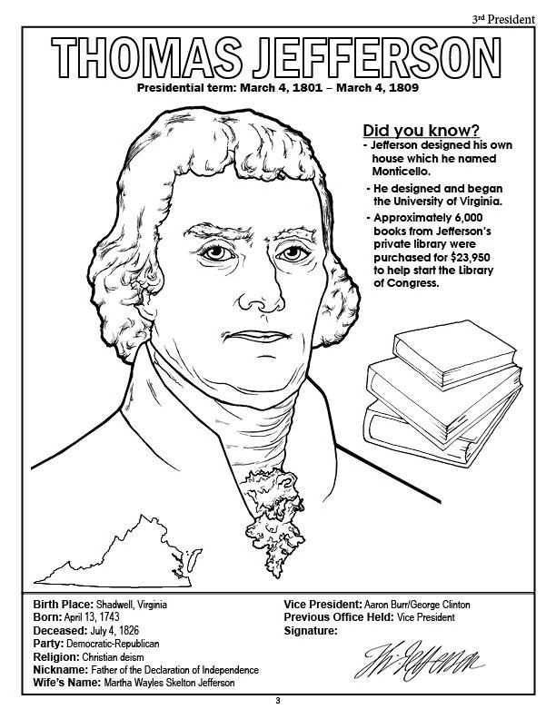 Former American President Sheets Coloring Page