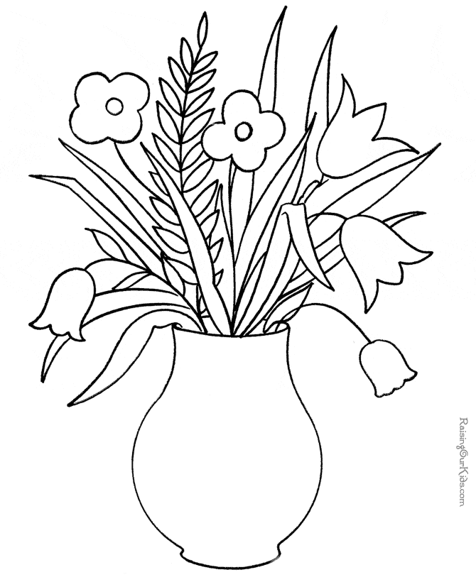Free Flower Coloring Pages For Adults Image Coloring Page