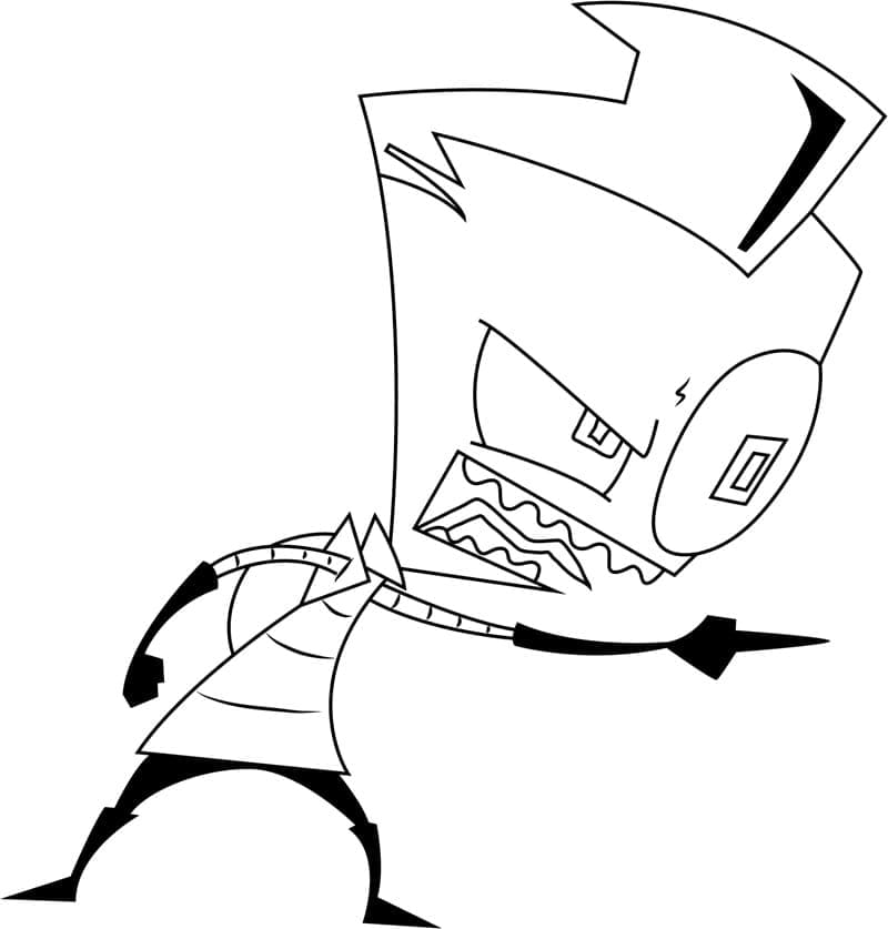 Free Invader Zim Coloring Cute
