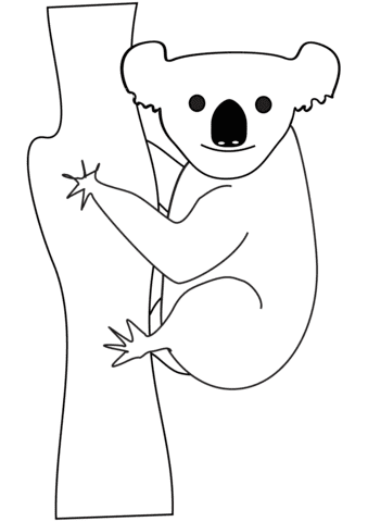 Free Koala Image Printable Coloring Page