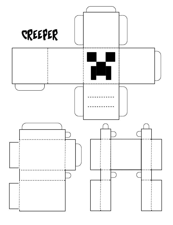 Free Minecraft Creeper Image Coloring Page