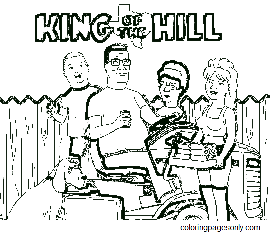 Free Printable King of the Hill Coloring Page