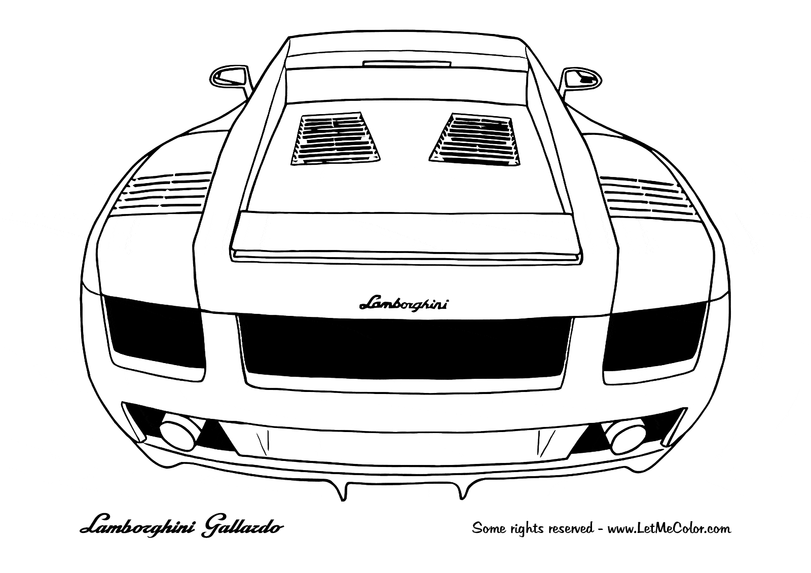 Free Printable Lamborghini Image Coloring Page
