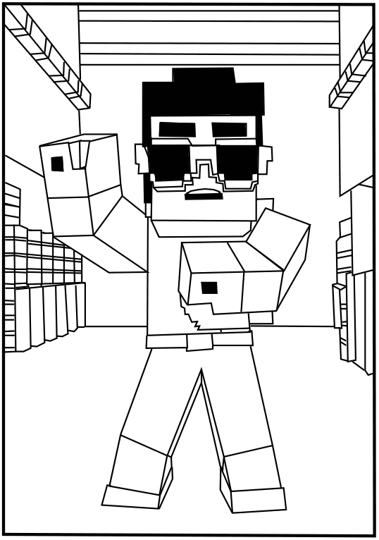 Free Printable Minecraft Cute Coloring Page