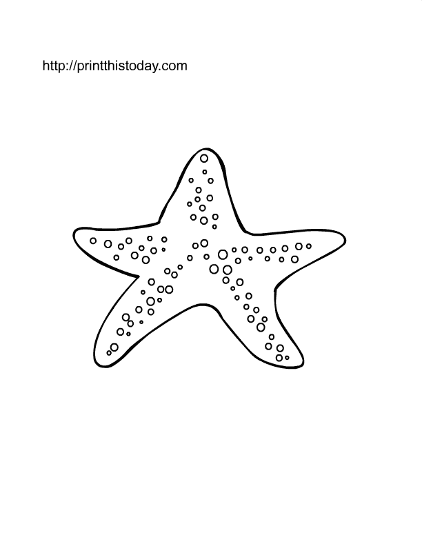 Free Printable Starfish Coloring Pages Coloring Page