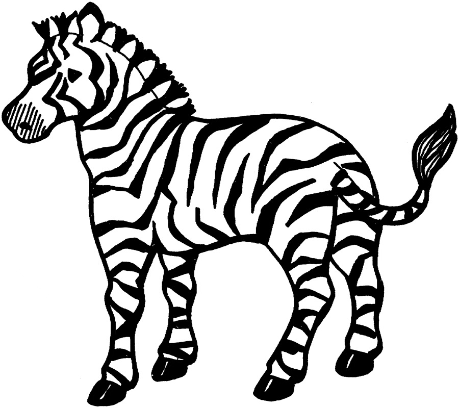 Free Zebra Free Printable Coloring Page
