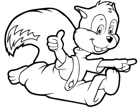 Funny Cartoon Squirrel Image