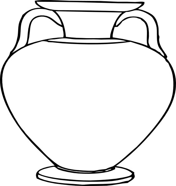 Greek Vase Clip Art Coloring Page
