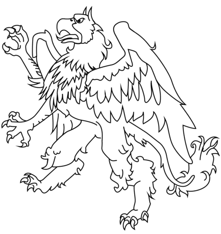 Griffin Coloring Cute Coloring Page