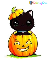 8 Simple Steps To Create A Halloween Cat Drawing – How To Draw A Halloween Cat Coloring Page
