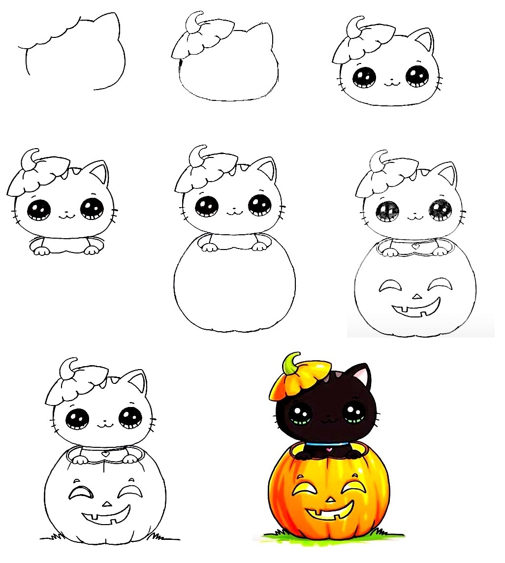 Halloween-Cat-Drawing