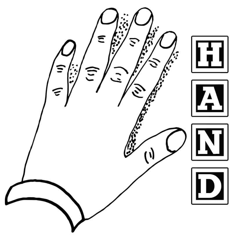 Hand For Kids Coloring Page